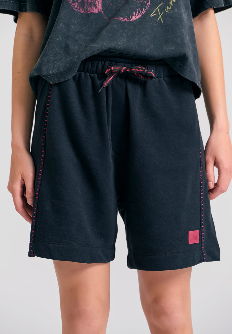 Pantaloni scurți de trening lejeri pentru femei - Negri