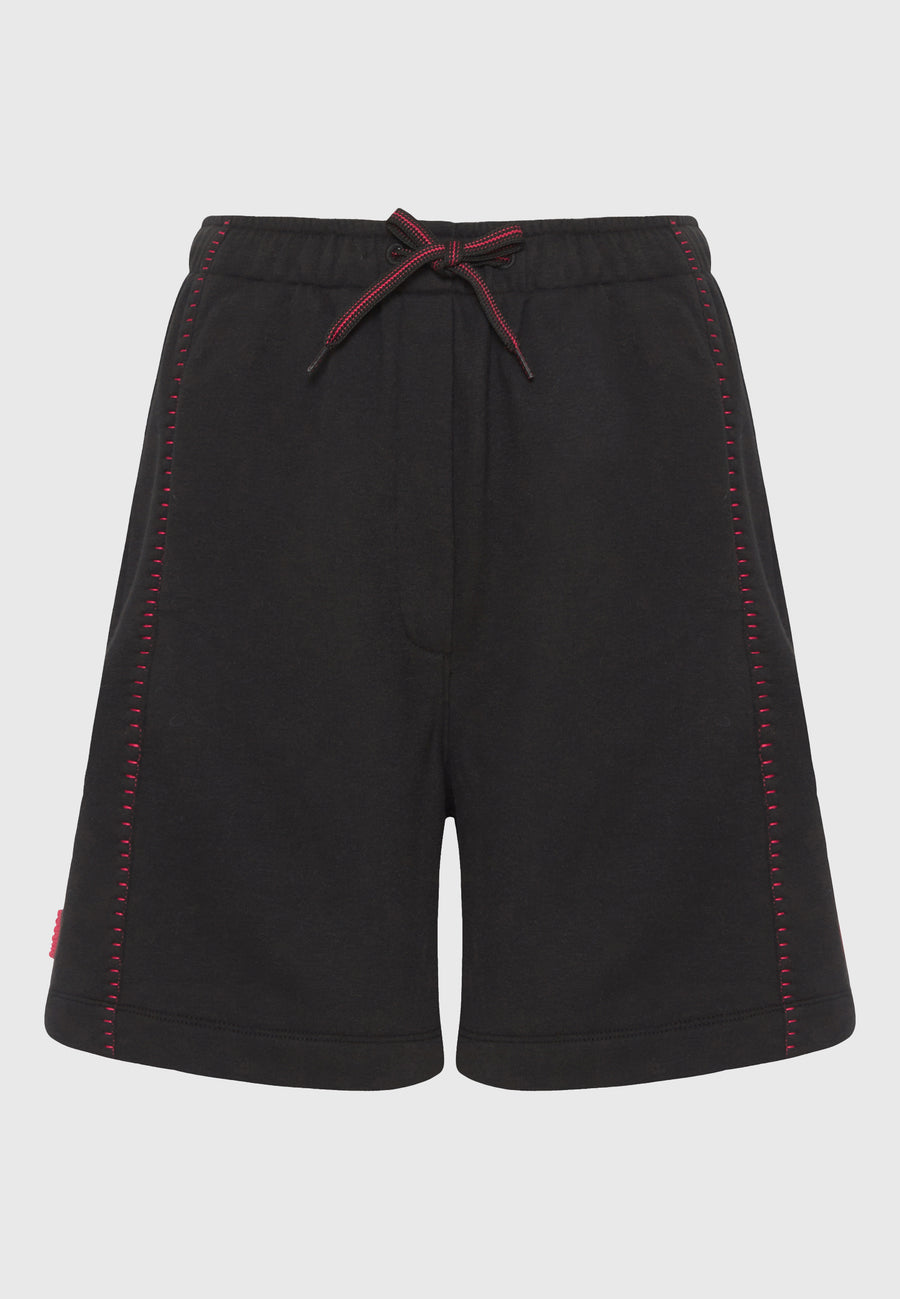 Pantaloni scurți de trening lejeri pentru femei - Negri