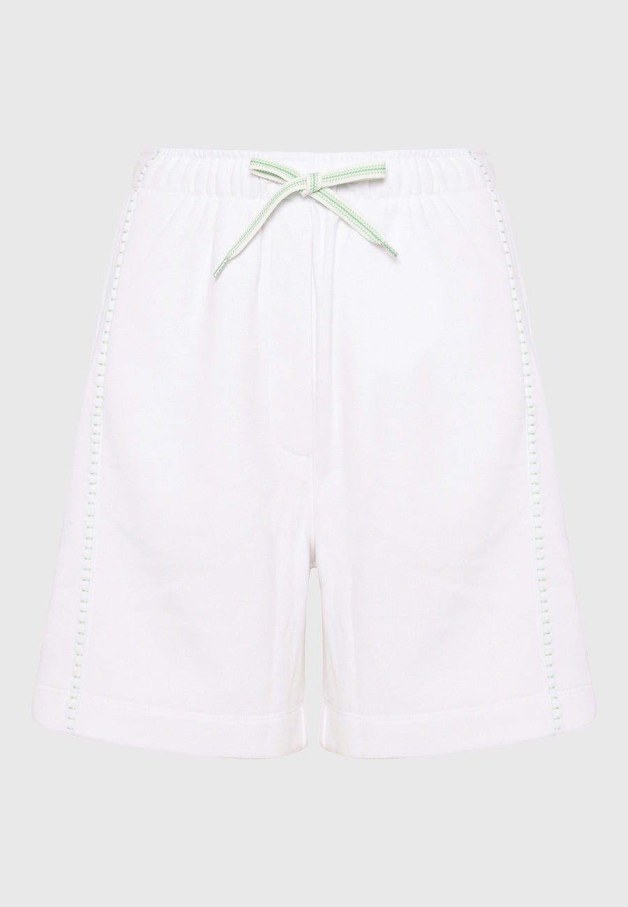Pantaloni scurți de trening lejeri pentru femei - Albi