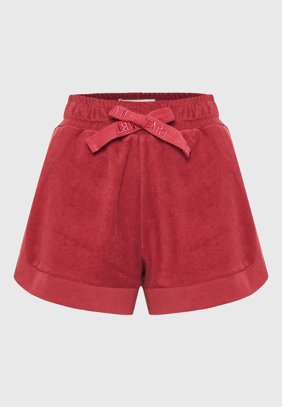 Pantaloni scurți lejeri pentru femei - Roșu Pământ