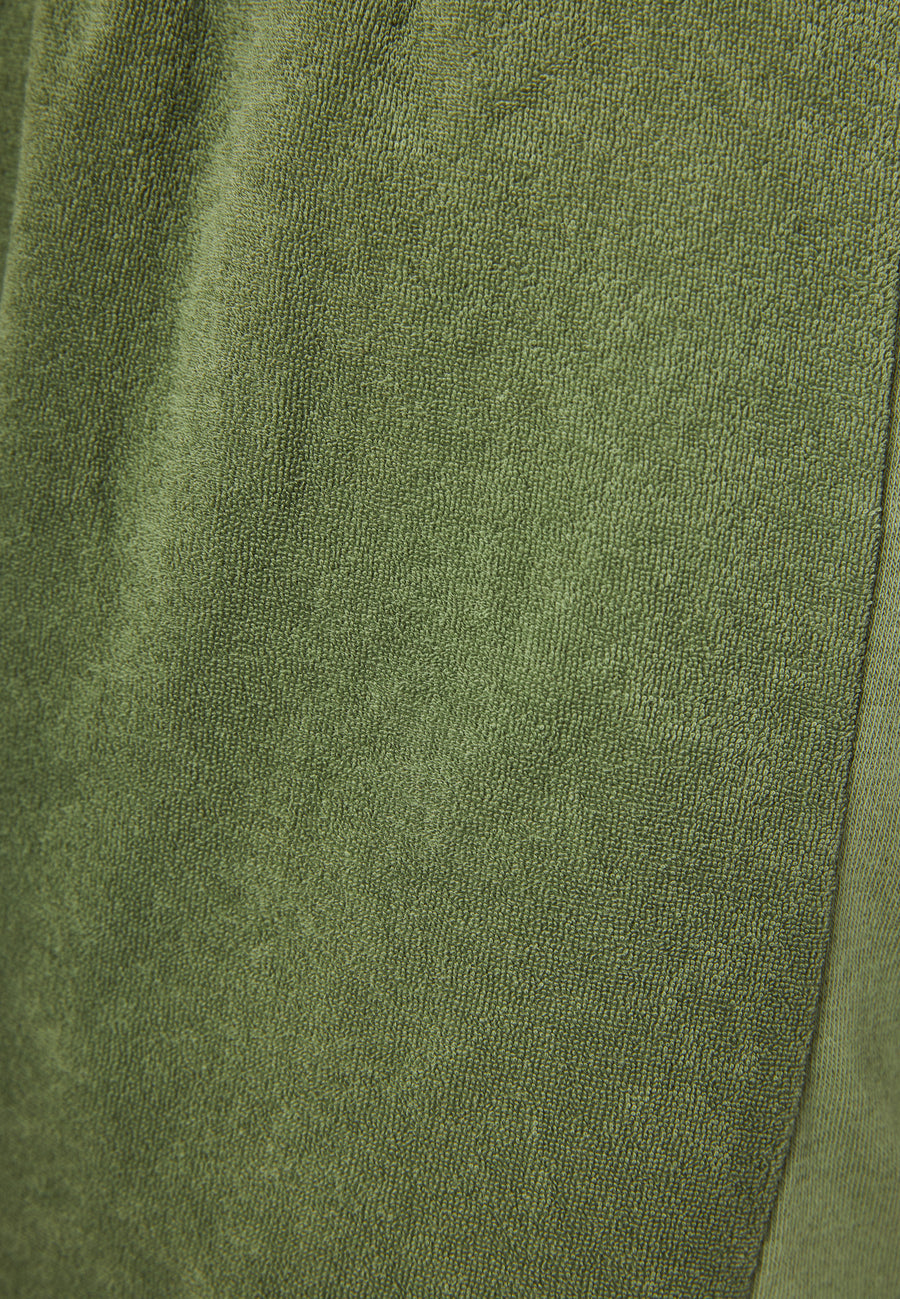 Loose fit women's towel shorts - Hunter green