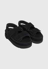 Women's suede sandals - Black