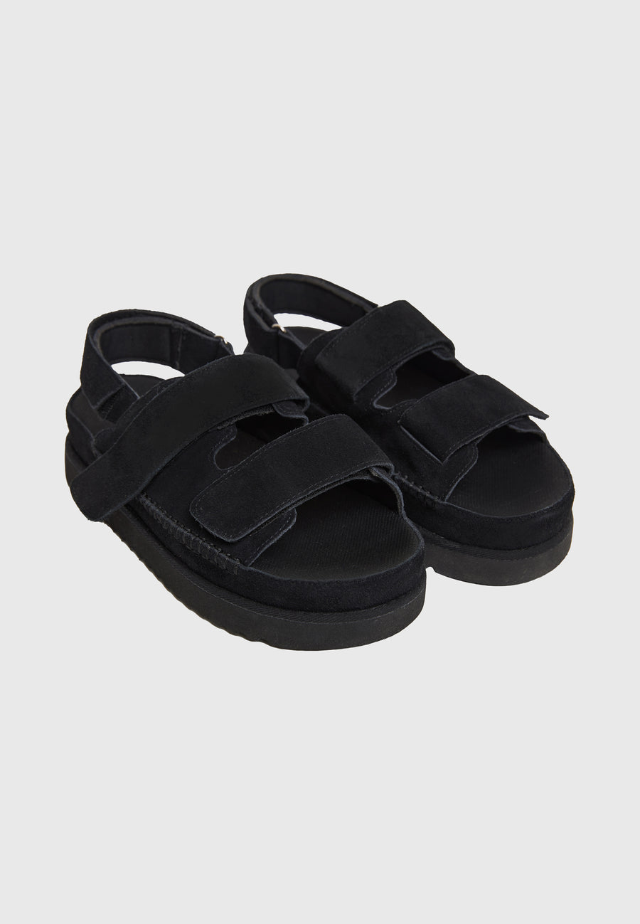 Women's suede sandals - Black