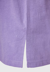 Tricou de damă cu imprimeu vintage pe spate - Dahlia violet