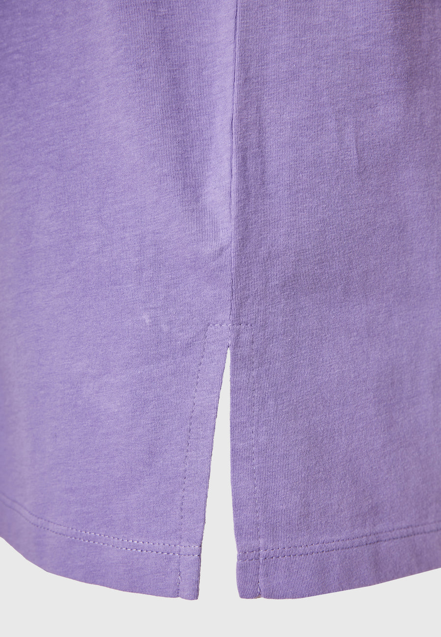 Tricou de damă cu imprimeu vintage pe spate - Dahlia violet