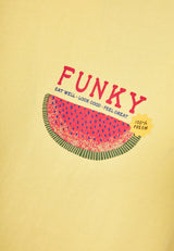 Tricou de damă cu imprimeu vintage pe spate - Lemon drop
