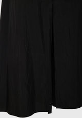 Rochie maxi cu curea în talie - Negru