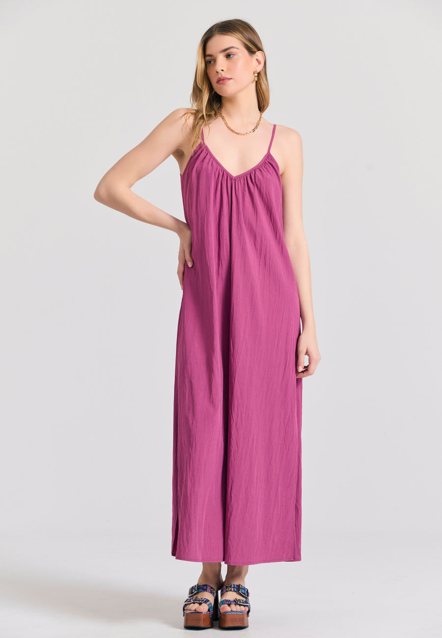 Rochie maxi cu curea în talie - Sangria