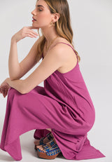Rochie maxi cu curea în talie - Sangria