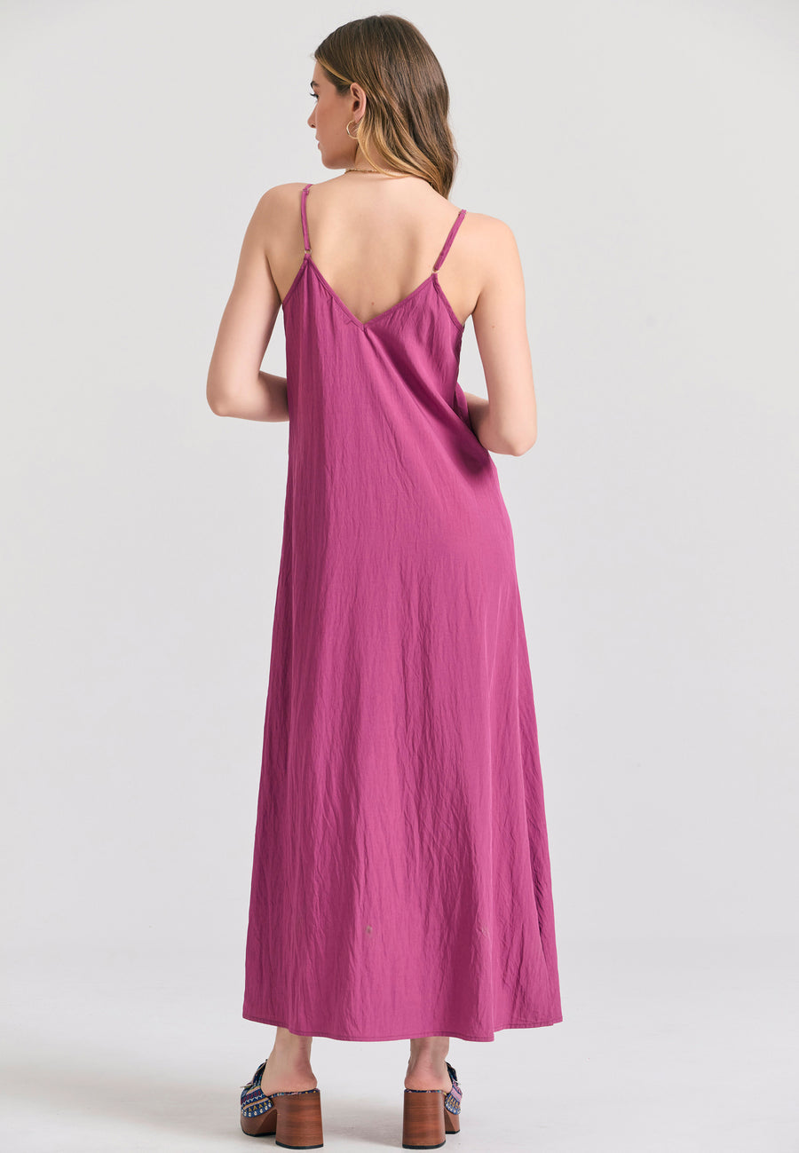 Rochie maxi cu curea în talie - Sangria