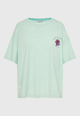 Loose fit t-shirt with photographic print on the back - Mint