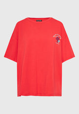 Tricou lejer cu imprimeu fotografic pe spate - Tomato