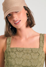 Embroidery cropped top with pattern - Oregano