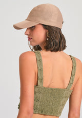 Embroidery cropped top with pattern - Oregano