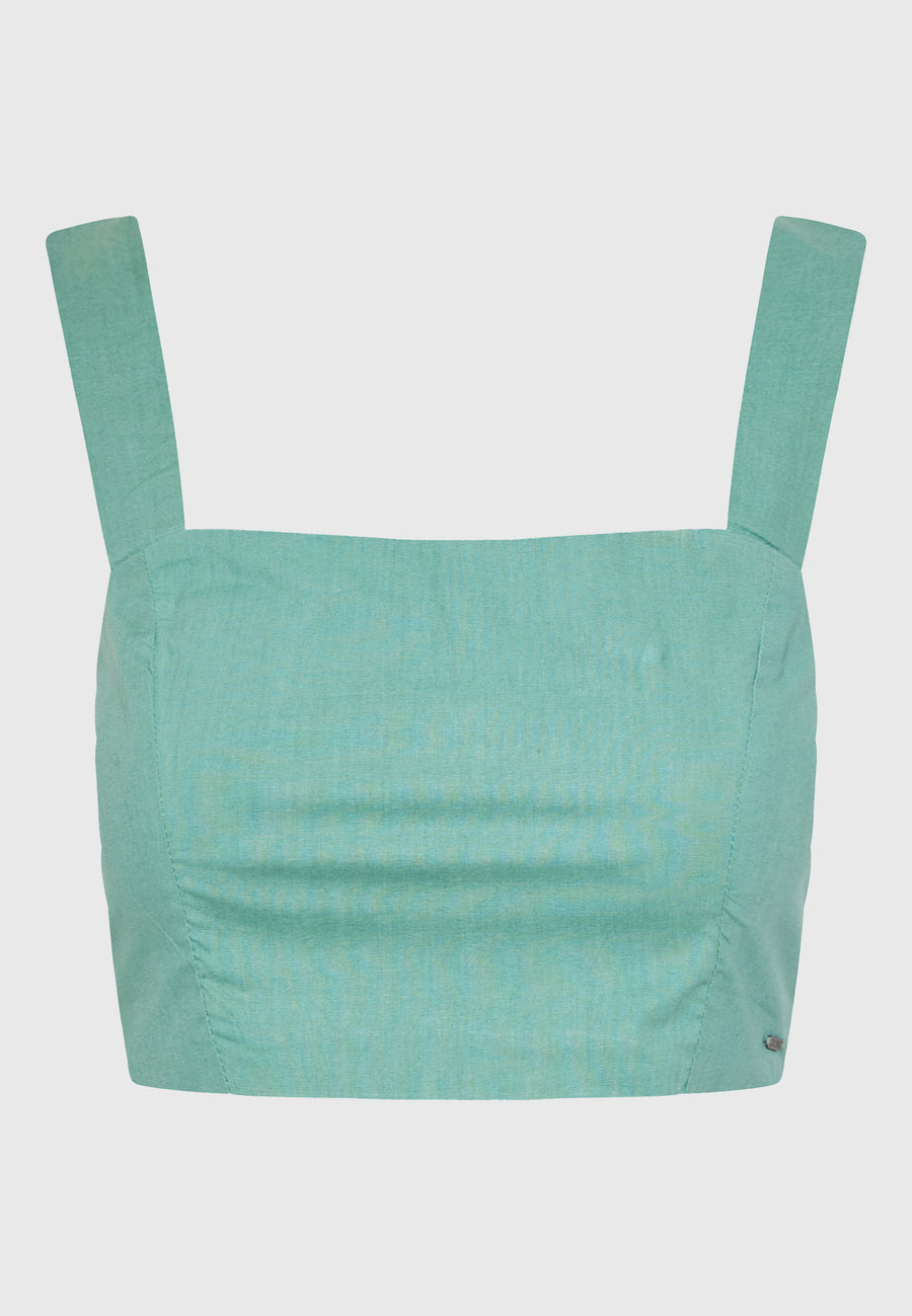Top scurt din bumbac simplu - Jade