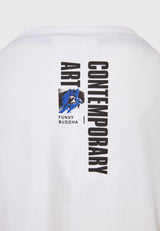 Tricou lejer cu imprimeu fotografic iluzie - Alb