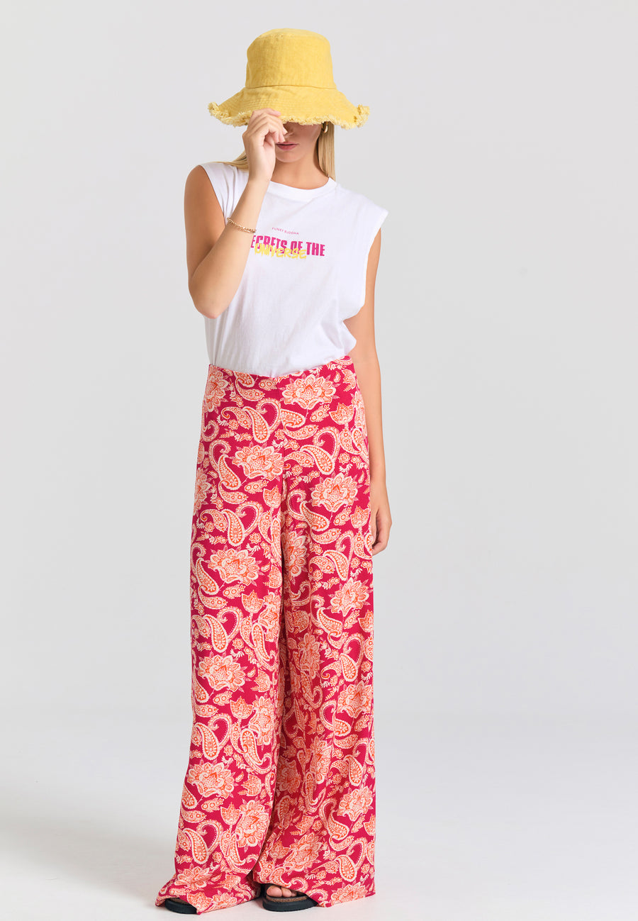 Tricou de damă cu imprimeu zodiacal pe spate - Alb
