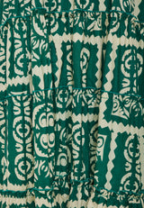 All over printed maxi dress in ethnic look - Multi