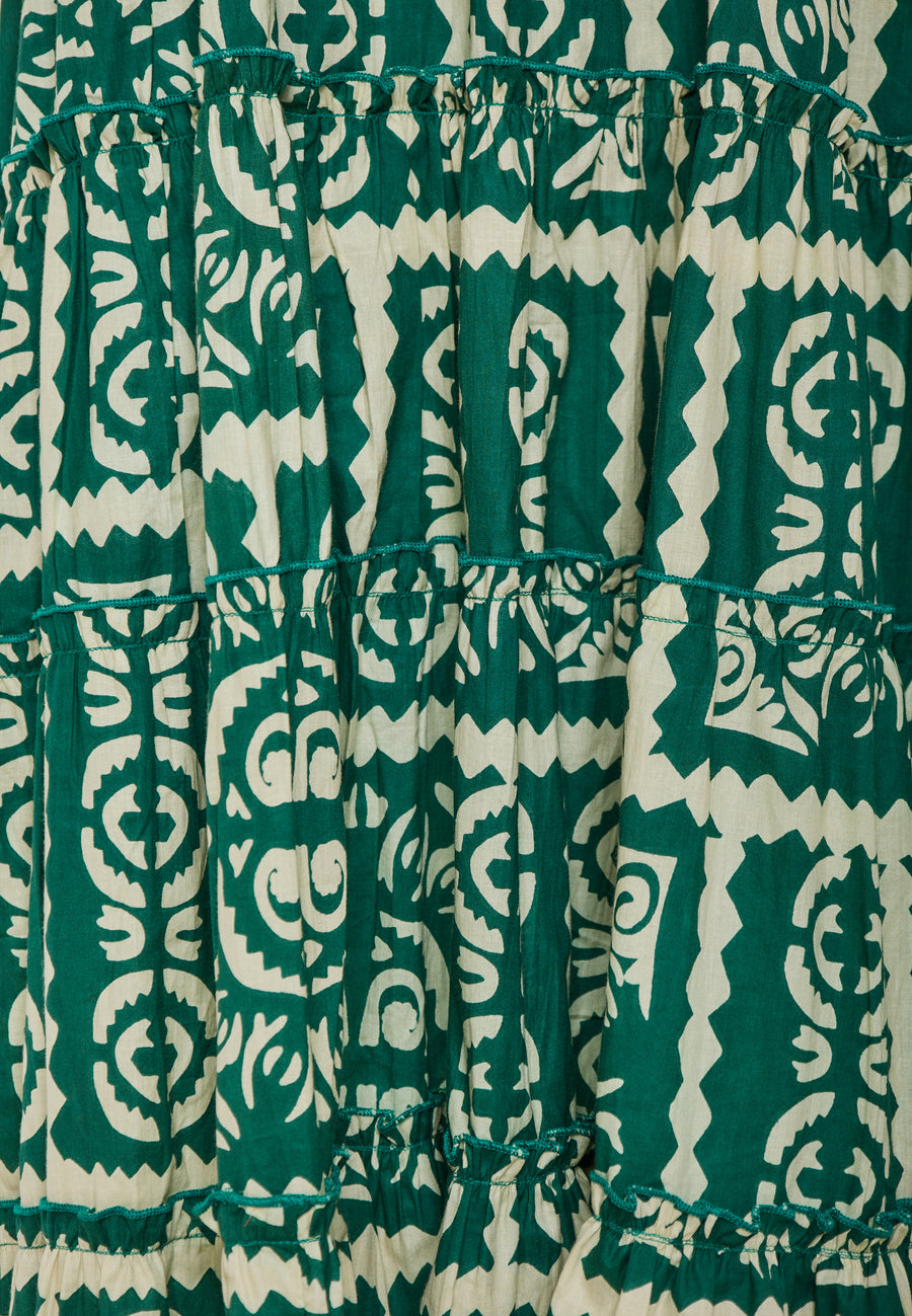 All over printed maxi dress in ethnic look - Multi