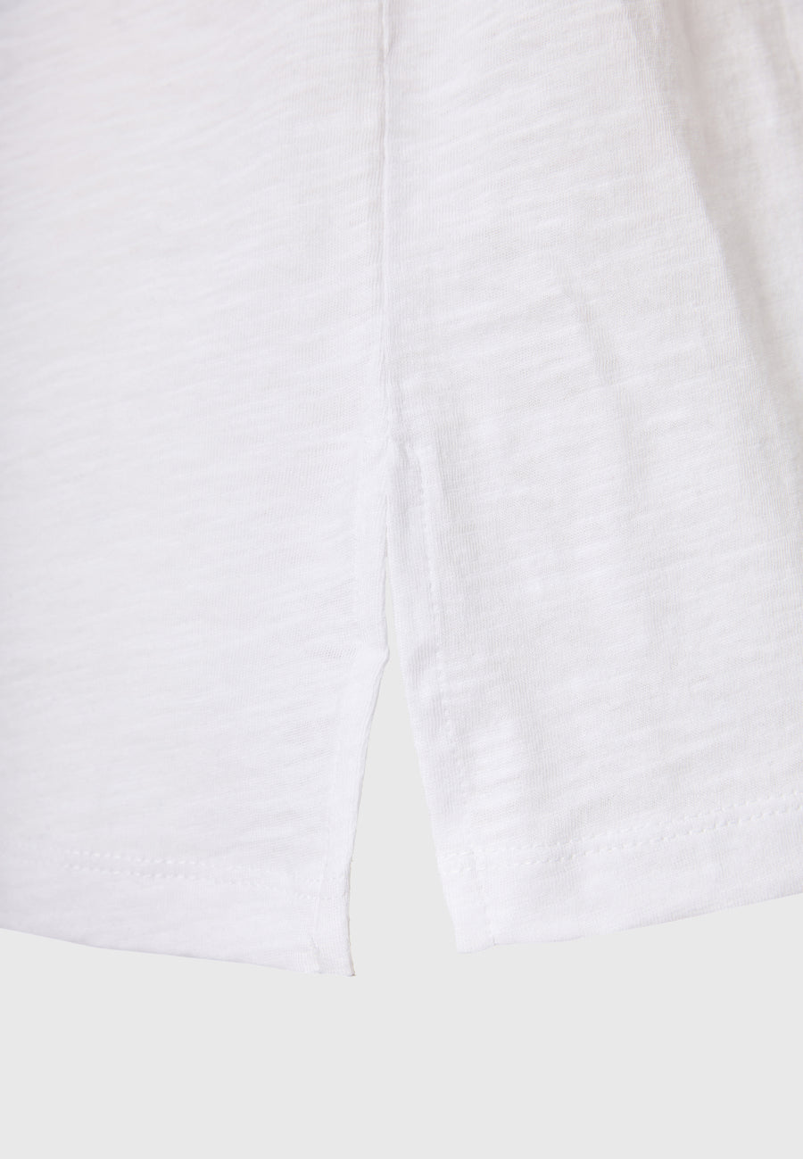 Tricou de damă cu imprimeu tropical - Alb