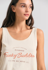 Maiou de damă cu imprimeu Funky Buddha - Chalk