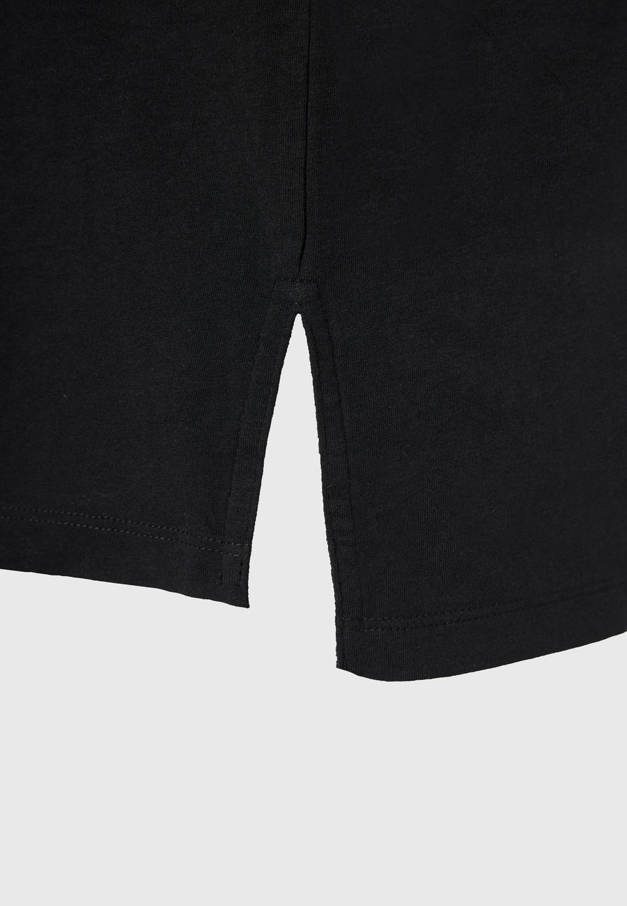 Tricou de damă cu imprimeu exotic - Negru