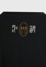 Tricou de damă cu imprimeu exotic - Negru
