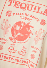 Tricou din bumbac organic cu imprimeu vintage - Chalk