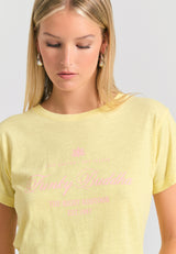 Tricou de damă cu imprimeu vintage cu logo - Lemon drop
