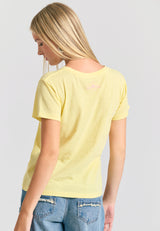 Tricou de damă cu imprimeu vintage cu logo - Lemon drop