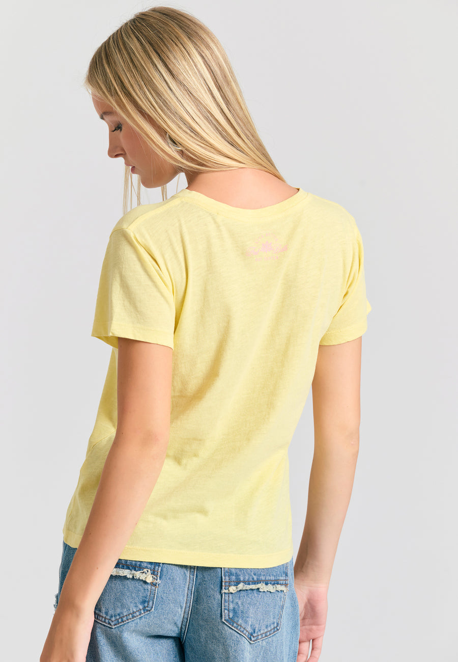 Tricou de damă cu imprimeu vintage cu logo - Lemon drop