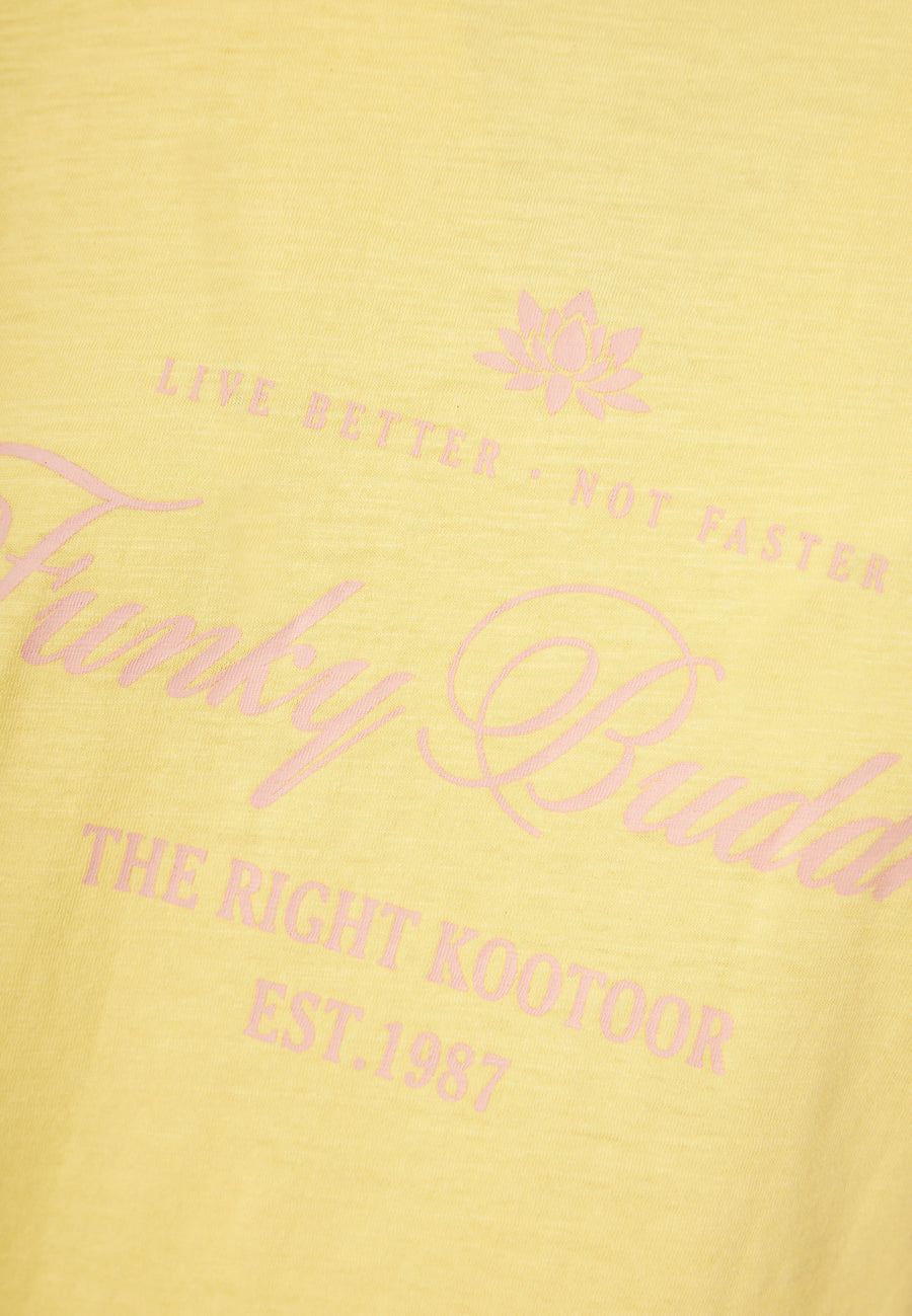 Tricou de damă cu imprimeu vintage cu logo - Lemon drop