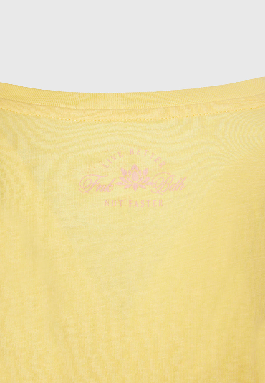 Tricou de damă cu imprimeu vintage cu logo - Lemon drop