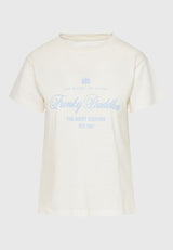 Women's t-shirt with branded vintage print - Off white