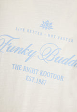 Women's t-shirt with branded vintage print - Off white