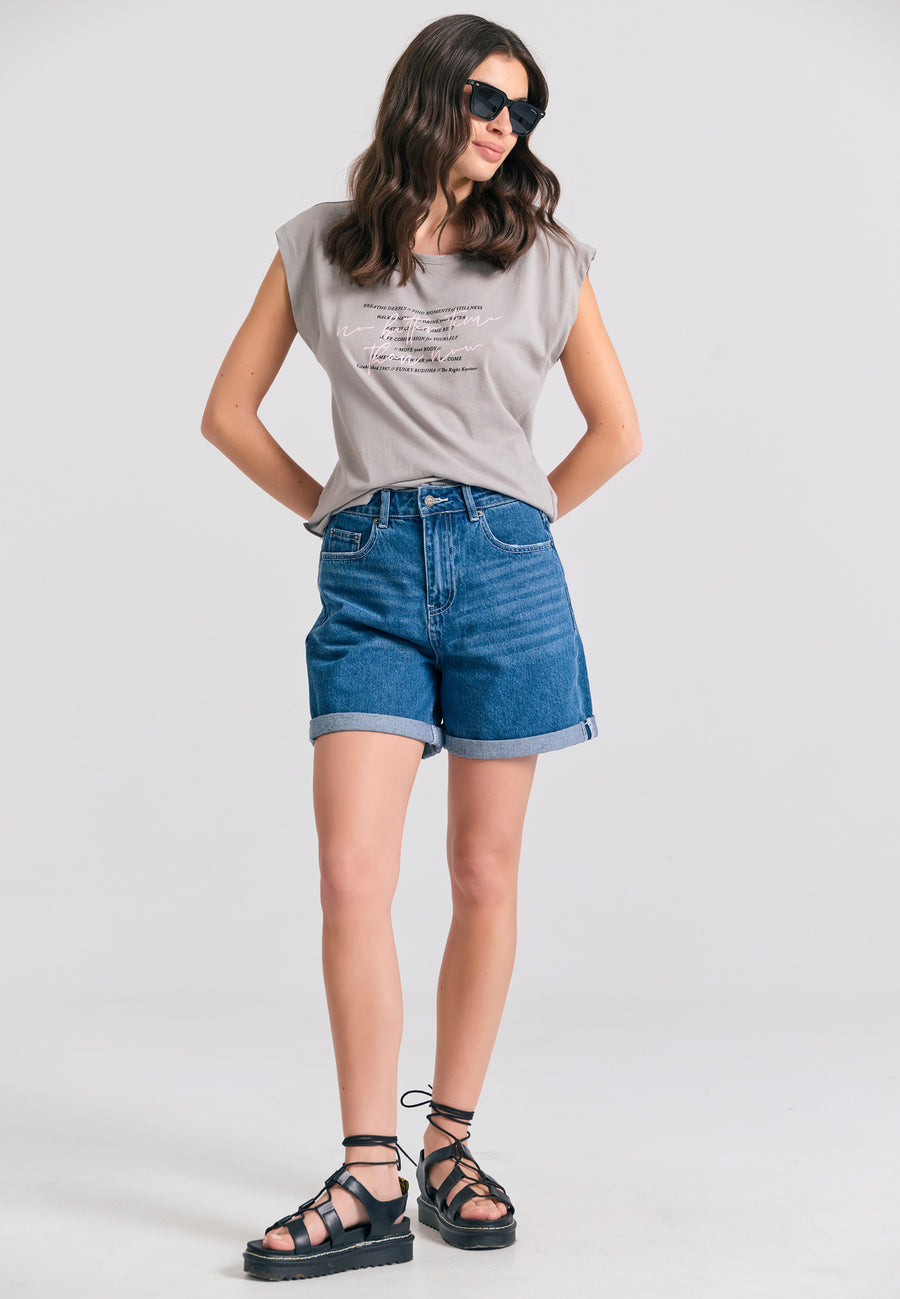 Tricou de damă cu imprimeu artistic și spate deschis - Elephant