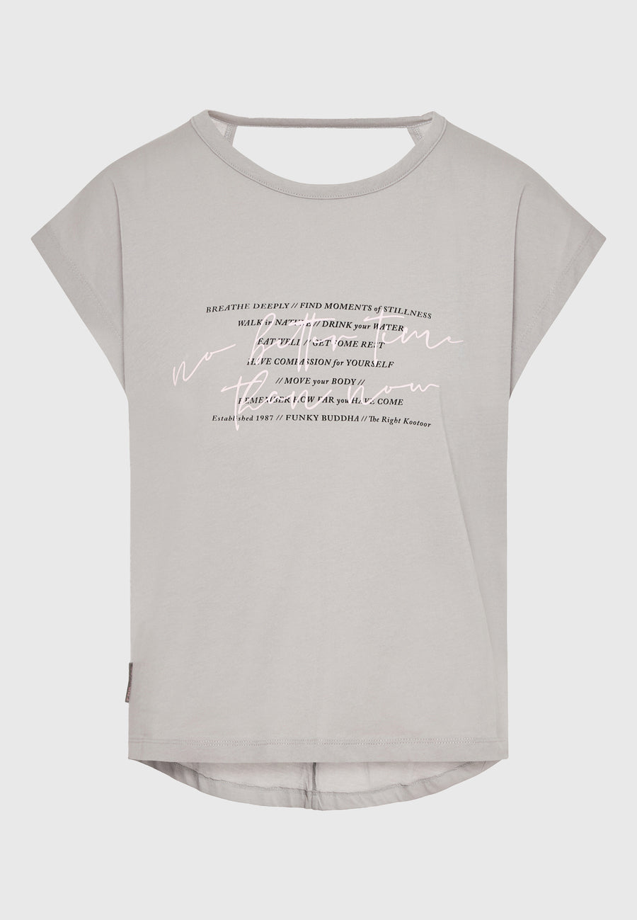 Tricou de damă cu imprimeu artistic și spate deschis - Elephant