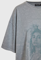 Tricou supradimensionat vopsit în haine cu imprimeu vintage - Elephant