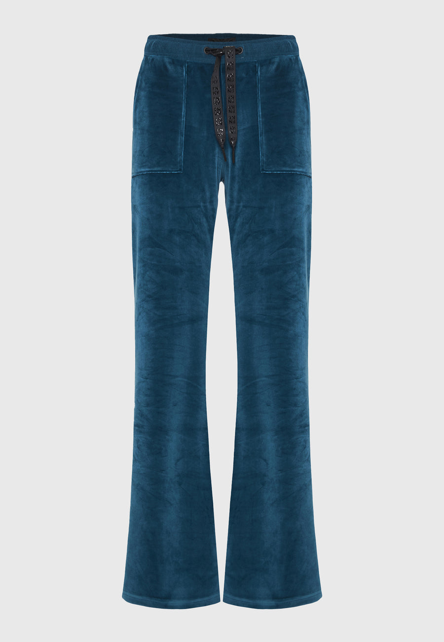 Pantaloni jogging evazați pentru femei, din velur