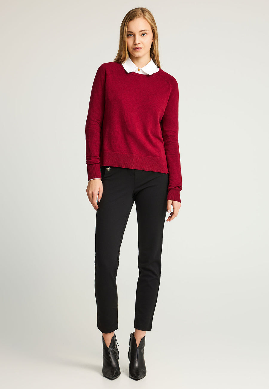 Tricotaje cu guler rotund pentru femei