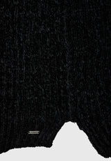 Rochie tricotată cu guler înalt