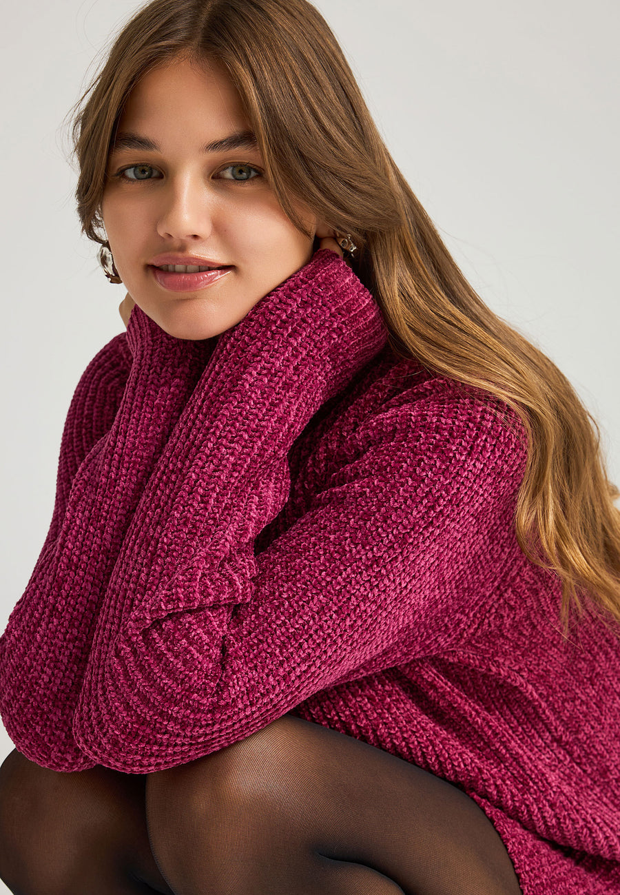 Knitted turtleneck dress