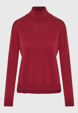 Pulover tricotat cu guler înalt pentru femei