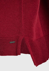 Pulover tricotat cu guler înalt pentru femei