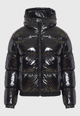 Jachetă matlasată cu glugă