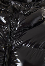 Jachetă matlasată cu glugă