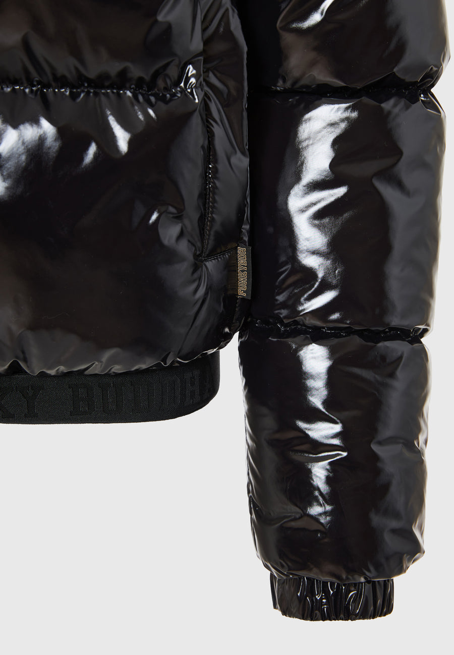 Jachetă matlasată cu glugă