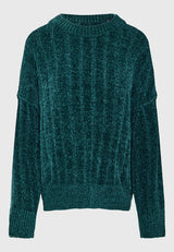 Pulover tricotat pentru femei cu finisaj striat