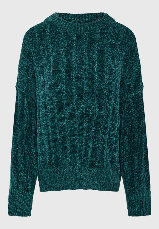 Pulover tricotat pentru femei cu finisaj striat