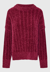 Pulover tricotat pentru femei cu finisaj striat